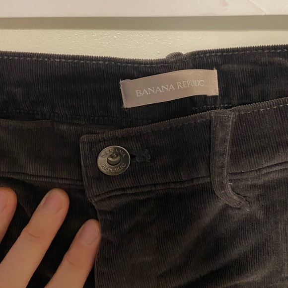 Banana Republic Grey Corduroy Pants with Zipper Details Size 29 - Picture 3 of 7